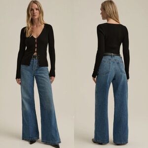 Favorite Daughter Mischa Wide Leg Jeans Sz 25 $218 msrp